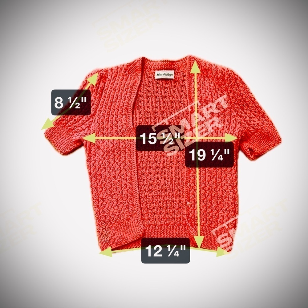 PEICE OF VERSAILLES PARIS.Handmade Sweater Set Coral SzM See Special Description - Picture 5 of 8